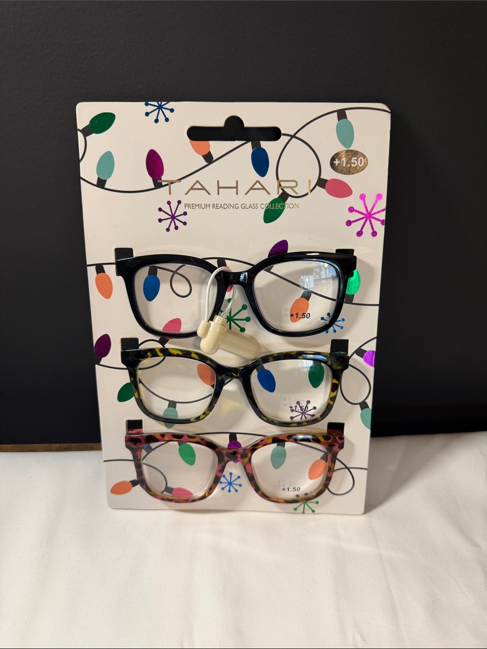 Tahari Reading Glasses -  3 Pack - Black, Tortoise & Pink Tortoise Pattern Set. - Picture 2 of 5